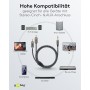 Câble Adaptateur Audio AUX, Fiche Jack 3,5 mm vers Fiche RCA Stéréo, 0,5 m, Sharkskin GreyConnecteur Jack 3,5 mm (3 broches, sté