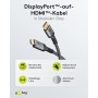 Câble DisplayPort™ vers HDMI™, 1 m, Sharkskin GreyConnecteur DisplayPort™ connecteur HDMI™ (type A)
