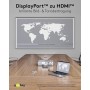 Câble DisplayPort™ vers HDMI™, 1 m, Sharkskin GreyConnecteur DisplayPort™ connecteur HDMI™ (type A)