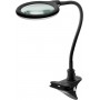 Lampe Loupe à LED avec Pince, 6 W, noir480 lm, lentille en verre de 100 mm, grossissement 1,75 fois, 3 dioptries