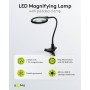 Lampe Loupe à LED avec Pince, 6 W, noir480 lm, lentille en verre de 100 mm, grossissement 1,75 fois, 3 dioptries