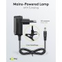 Lampe Loupe à LED avec Pince, 6 W, noir480 lm, lentille en verre de 100 mm, grossissement 1,75 fois, 3 dioptries