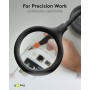 Lampe Loupe à LED avec Pince, 6 W, noir480 lm, lentille en verre de 100 mm, grossissement 1,75 fois, 3 dioptries