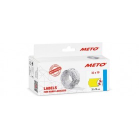 METO tiquette pour tiqueteuse de prix, 32 x 19 mm, jaune
