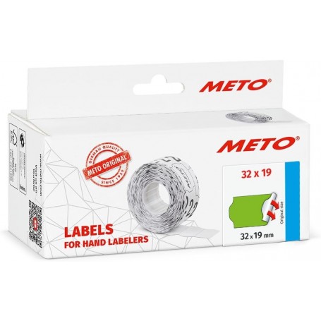 METO tiquette pour tiqueteuse de prix, 32 x 19 mm, vert