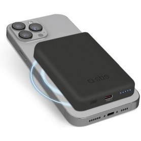 SBS Powerbank 5.000 mAh USB-C/MagSafe 10 W schwarz