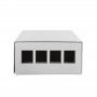 LogiLink Boîtier point de consolidation, 4 ports, gris clair
