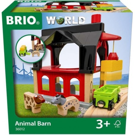 Grange des animaux - Accessoire pour circuit de train en bois -7312350360127 - Brio World