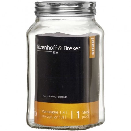 Lot de 4 : Ritzenhoff & Breker Bocal 'VIO', carré, 1,4 l