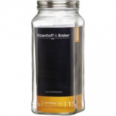 Lot de 4 : Ritzenhoff & Breker Bocal 'VIO', carré, 1,9 l