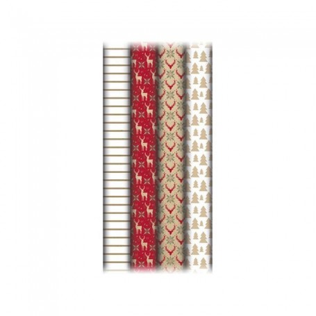 Lot de 20 : Clairefontaine Papier cadeau de Noël 'Lovely Home Red'