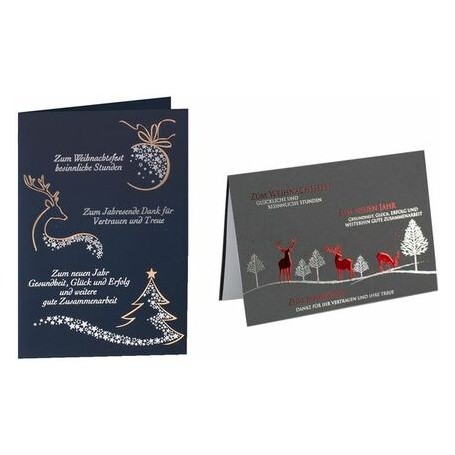 RÖMERTURM Weihnachtskarte 'Rote Hirschfamilie'