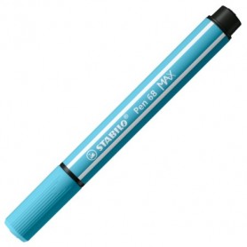 Feutre pointe biseautée STABILO Pen 68 MAX - bleu