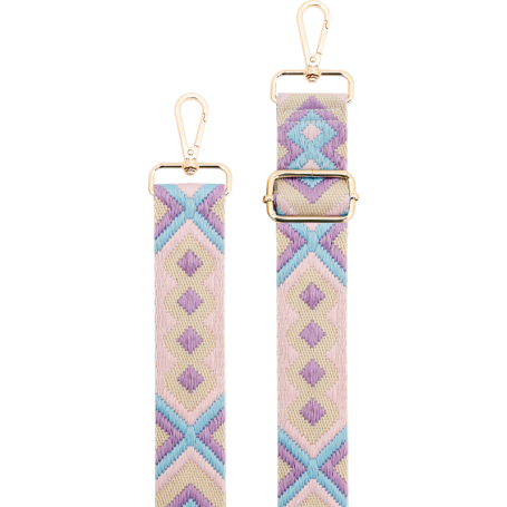 Bandoulière Brésilienne Violet et Rose pâle