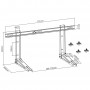 InLine® Bracket for split air conditioner outdoor unit or heat pump, wall bracket, white
