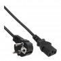15pcs. Bulk-Pack InLine® Power cable, CEE7/7 angled to IEC-C13, black, H05VV-F, 5m