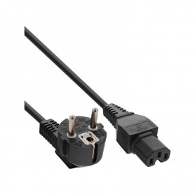 25pcs. Bulk-Pack InLine® Power Cable Type F German angled to C15 straight 1.8m black