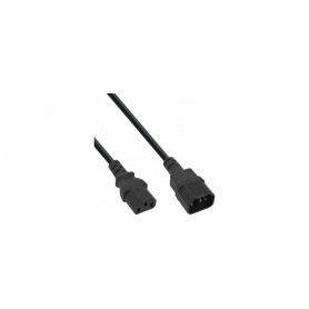 55pcs. Bulk-Pack InLine® Power Cable 3 Pin IEC C13 to C14 black 1m