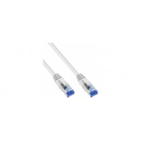 25pcs. Bulk-Pack InLine® Patch Cable S/FTP PiMF Cat.6A halogen free 500MHz white 3m