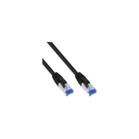 25pcs. Bulk-Pack InLine® Patch Cable S/FTP PiMF Cat.6A halogen free 500MHz black 3m