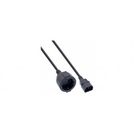40pcs. pack Bulk-Pack InLine® Power Cable C14 plug to German Type F socket black 0.5m