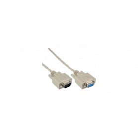 40er Bulk-Pack InLine® Serial Cable molded DB9 male to female 1:1 grey 2m