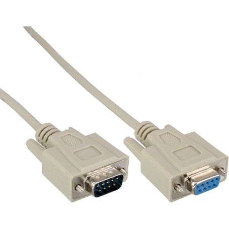 40er Bulk-Pack InLine® Serial Cable molded DB9 male to female 1:1 grey 2m