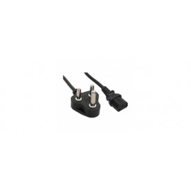 35pcs. Bulk-Pack InLine® Power Cable Type D South Africa 5A to IEC connector 1.8m