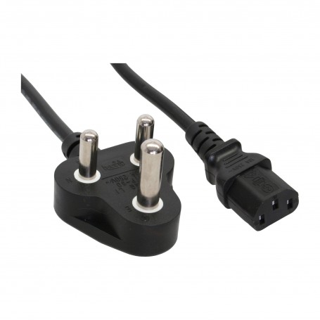 35pcs. Bulk-Pack InLine® Power Cable Type D South Africa 5A to IEC connector 1.8m