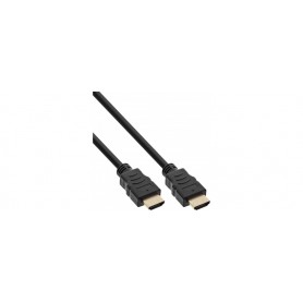 50pcs. Bulk-Pack InLine® HDMI High Speed Cable with Ethernet male to male gold plated black 1m