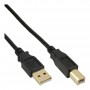 100pcs. Bulk-Pack InLine® USB 2.0 Cable Type A male to B male black gold plated 1m