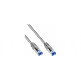 25pcs. Bulk-Pack InLine® Patch Cable S/FTP PiMF Cat.6A halogen free 500MHz grey 3m