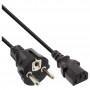 40pcs. pack Bulk-Pack InLine® Power Cable German 3 Pin IEC C13 H05VV-F 3x0.75mm² black 1.5m