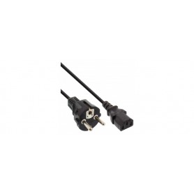 40pcs. pack Bulk-Pack InLine® Power Cable German 3 Pin IEC C13 H05VV-F 3x0.75mm² black 1.5m