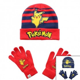 Pokemon Pikachu kids assorted hat and gloves set