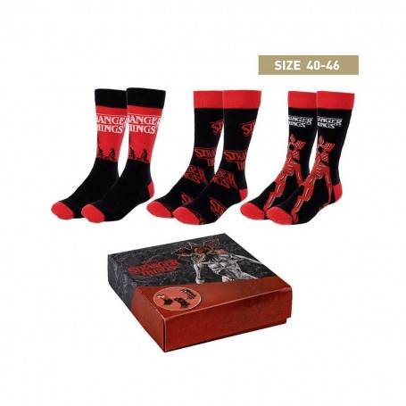 Stranger Things pack 3 adult socks