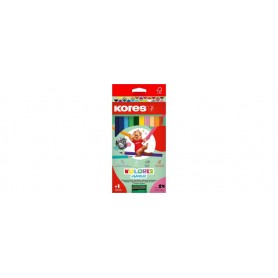Kores Crayon de couleur "Kolores JUMBO", tui carton de 24