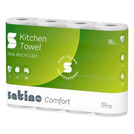 satino by wepa Essuie-tout Comfort, 3 couches, extra blanc