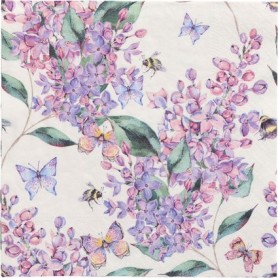 PAPSTAR Serviette motif "Lilac Dream", 330 x 330 mm