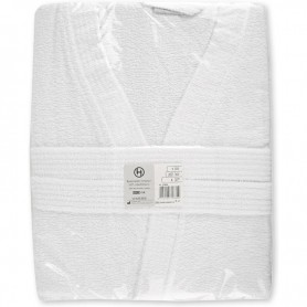 HYGOSTAR Peignoir de bain Kimono, taille M, en coton, blanc