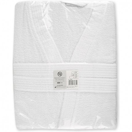 HYGOSTAR Peignoir de bain Kimono, taille M, en coton, blanc