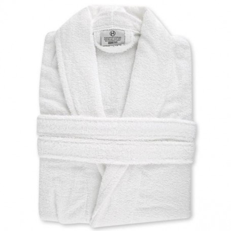 HYGOSTAR Peignoir de bain col chle, taille S, blanc