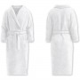 HYGOSTAR Peignoir de bain col chle, taille S, blanc