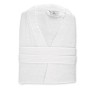 HYGOSTAR Peignoir de bain Kimono, taille S, en coton, blanc