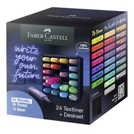 FABER-CASTELL Surligneur TEXTLINER 1546, en set de bureau