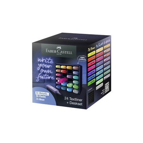 FABER-CASTELL Surligneur TEXTLINER 1546, en set de bureau