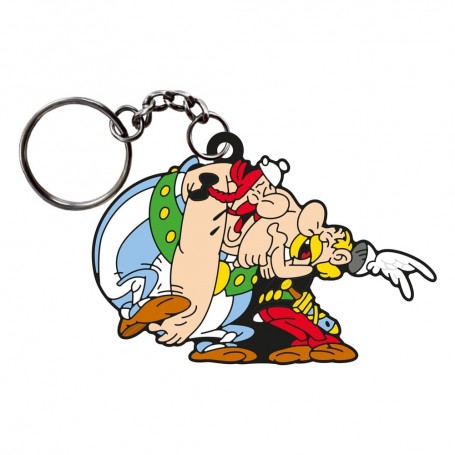 Asterix porte-clés Asterix & Obelix Laughing 9 cm