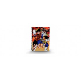 Dragon Ball cahier effet 3D Goku vs Vegeta