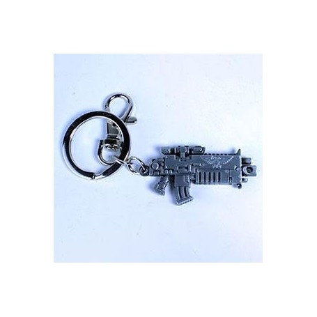 Warhammer 40K porte-clés métal Bolter Metallic Finish