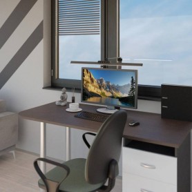 Hansa Lampe de bureau LED "Flow", avec pince, anthracite